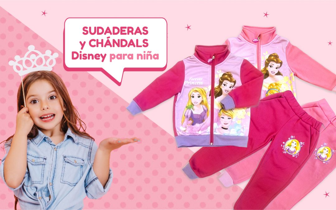 Sudaderas y chándals Disney para niñas: novedades otoño invierno 2021-22 en Saiti Kids