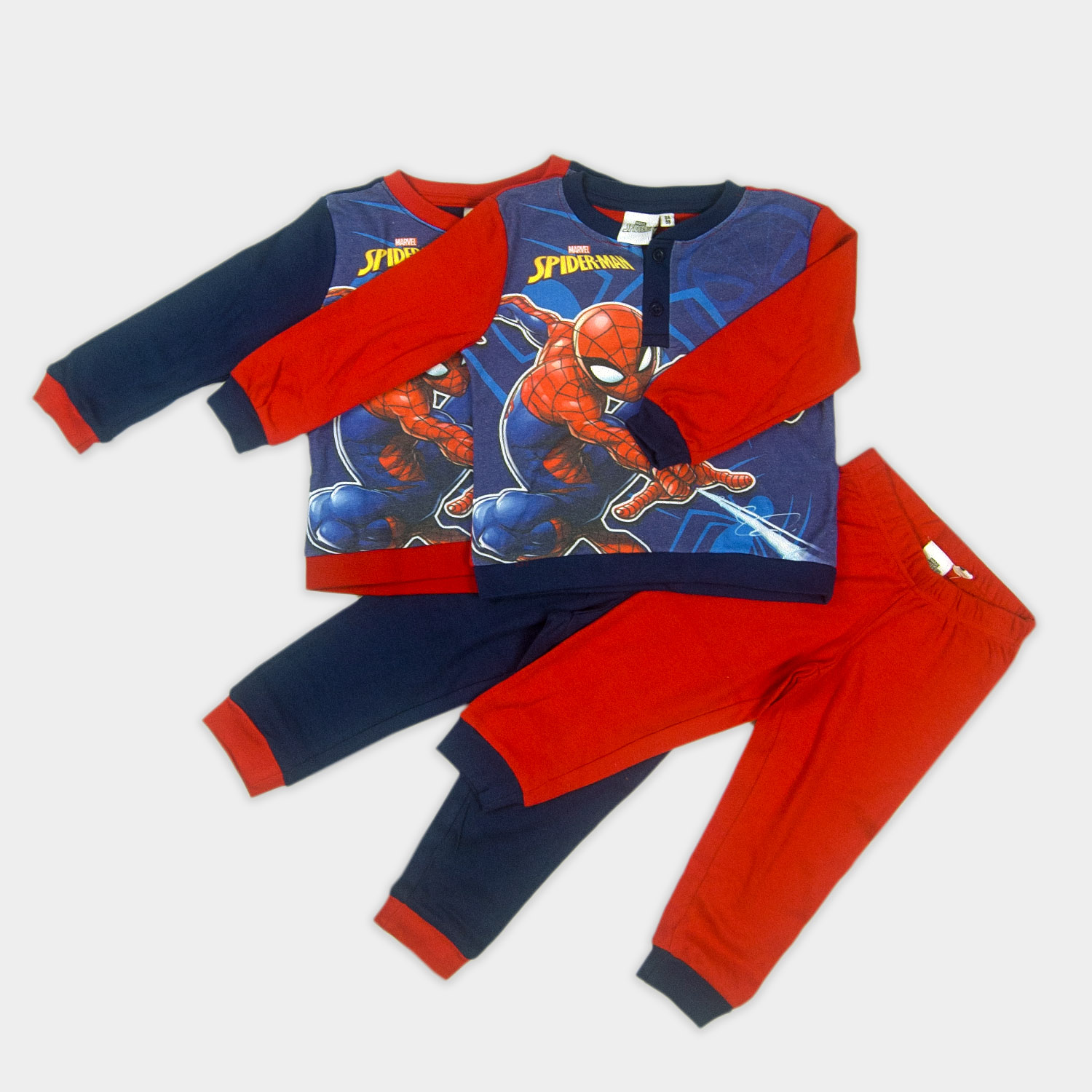 pijama interlock spiderman para niño