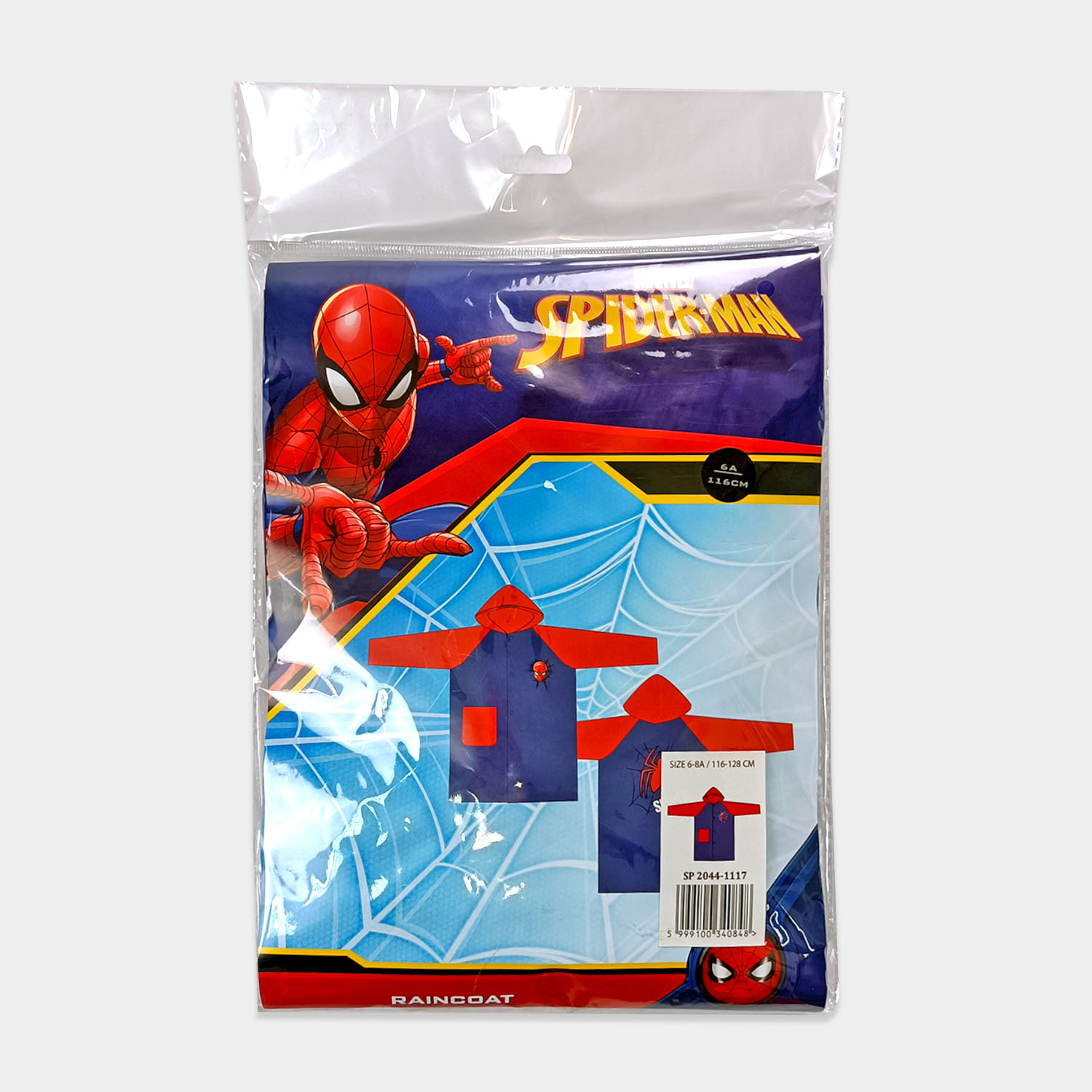 Chubasquero Spiderman rojo Saiti Kids