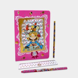 Cuaderno y accesorios escolares Rita´s Wonderland para niña.