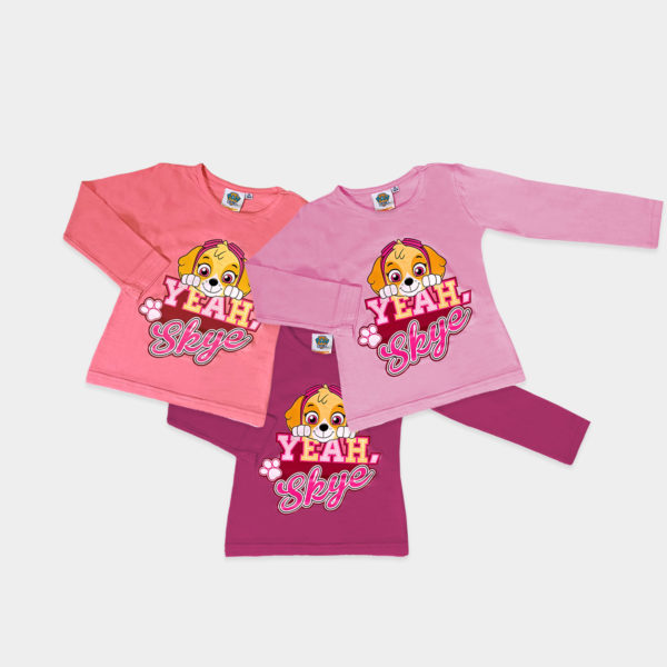 camisetas manga larga Paw Patrol, niña, 3 modelos