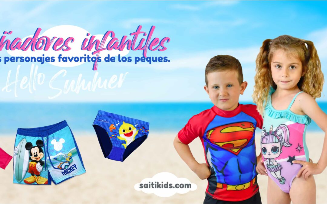 Bañadores infantiles con sus personajes favoritos.