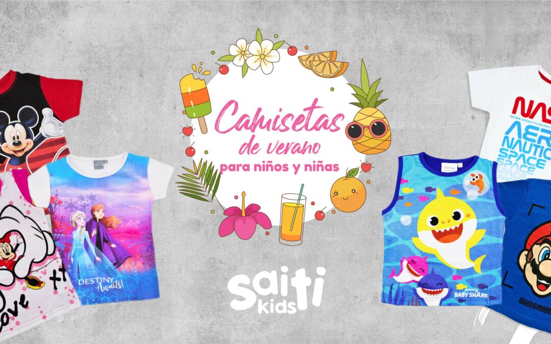 Camisetas de verano para niños y niñas.