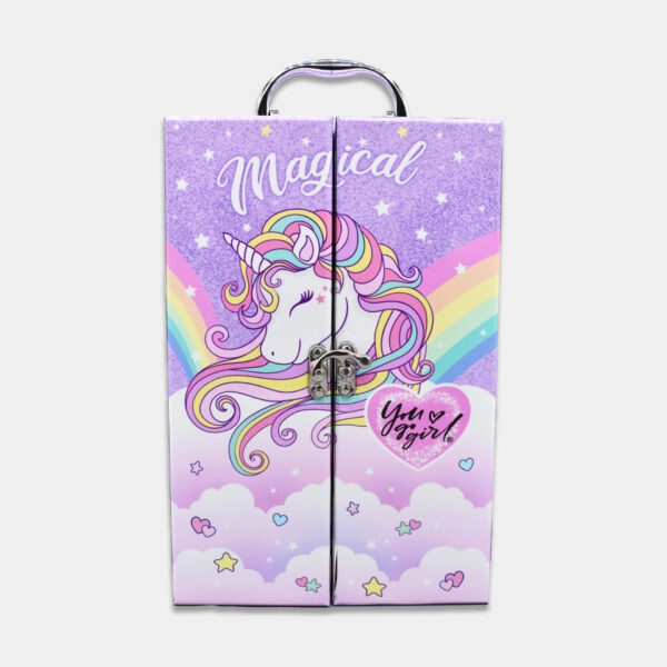 You Go Girl - Set de Maquillaje Infantil para Niños - Cofre Mágico de Unicornios