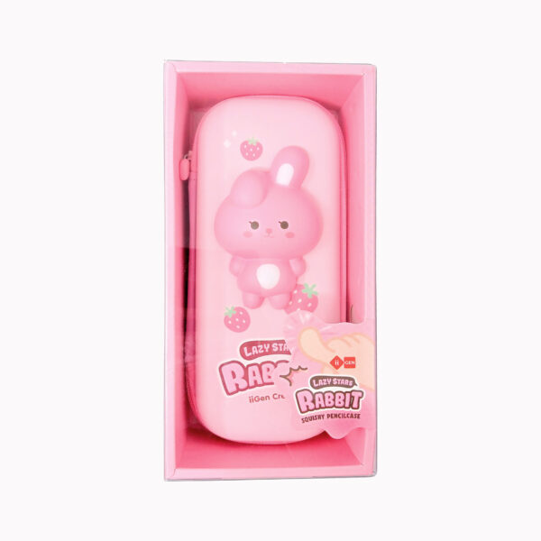 Estuche Escolar Squishy Conejo Rosa Tierno. iiGEN.