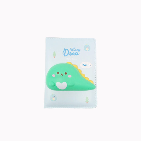 Libreta Escolar Squishy 3D Dinosaurio en Colores Pastel. iiGEN