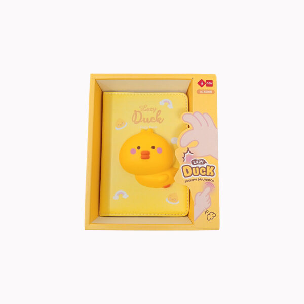 Libreta Escolar Squishy Patito 3D – Tapa Suave y Pastel, 128 Páginas Decoradas. iiGEN  - Imagen 6