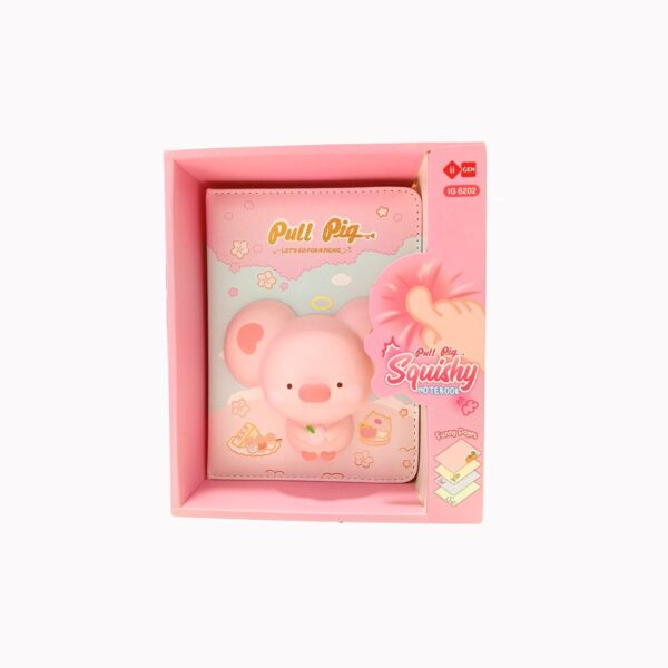 Libreta Squishy Cerdito Rosa Pull Pig iiGEN – Suave, Tierna y con 128 Páginas Decoradas - Imagen 8