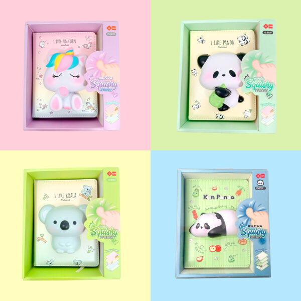 Libreta escolar squishy 3D unicornio con 128 páginas decoradas.Tonos pastel iiGEN - Imagen 5