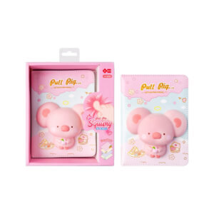 Libreta Squishy Cerdito Rosa Pull Pig iiGEN – Suave, Tierna y con 128 Páginas Decoradas